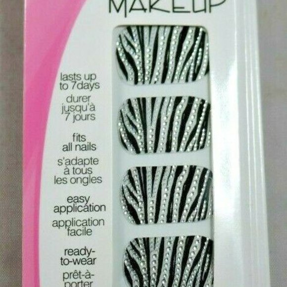 Fing'rs Nail Makeup Zebra Print Nail Strips - Picture 1 of 7